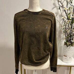 Acid Washed Crewneck Sweater